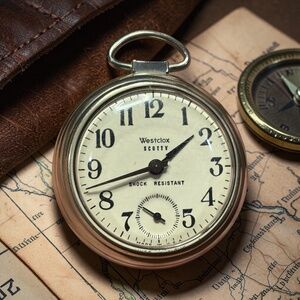 Vintage 1950’s - 1960’s Westclox SCOTTY Pocket Watch - Missing STEM